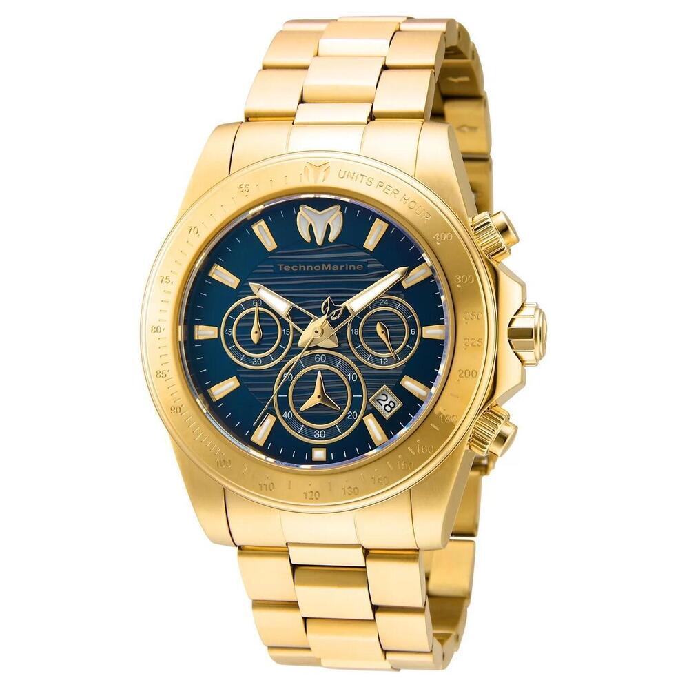 NWT TechnoMarine TM-219006 Manta | Chronograph | Blue | Men's Watch